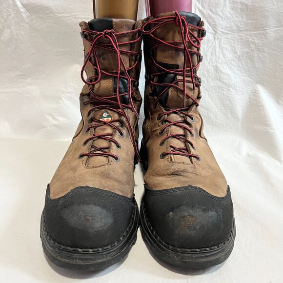 Red Wing shoes Burnside boots brown leather safety toe US mens 13 D waterproof - Picture 2 of 16